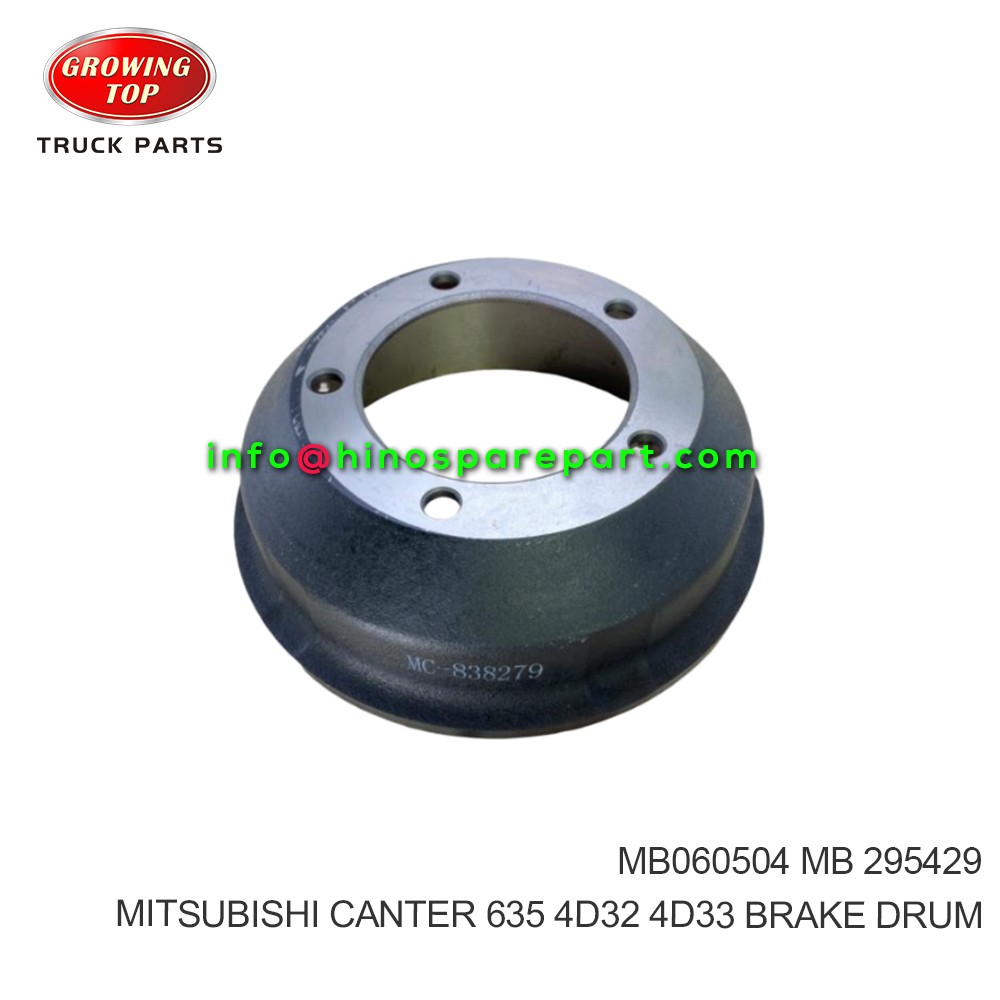 MITSUBISHI CANTER 635 4D32 4D33  BRAKE DRUM  MB060504