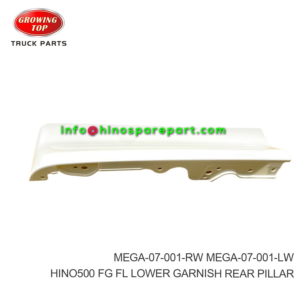 HINO500 FG FLLOWER GARNISH REAR PILLAR  MEGA-07-001-RW