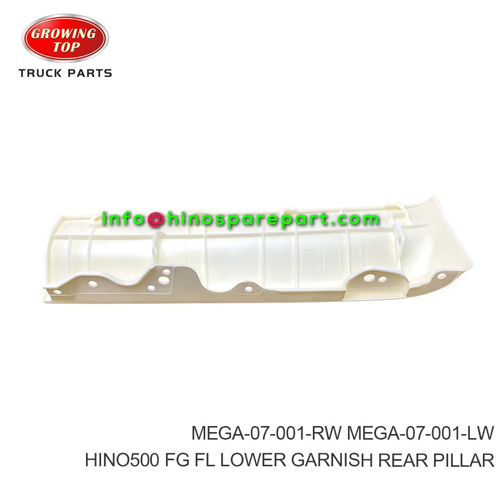 HINO500 FG FLLOWER GARNISH REAR PILLAR  MEGA-07-001-RW