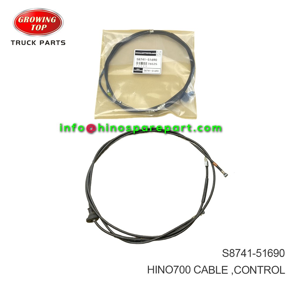 HINO700 CABLE  CONTROL S8741-51690