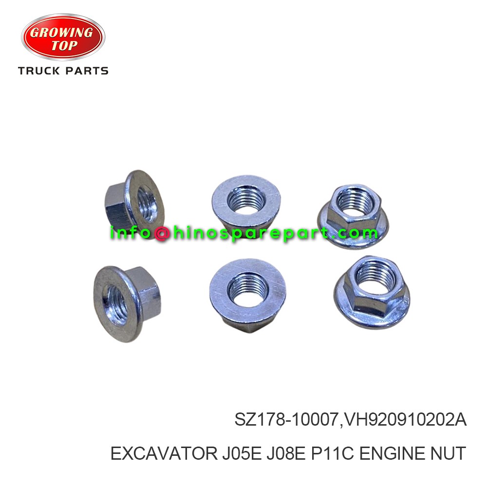 EXCAVATOR J05E J08E P11C ENGINE NUT SZ178-10007