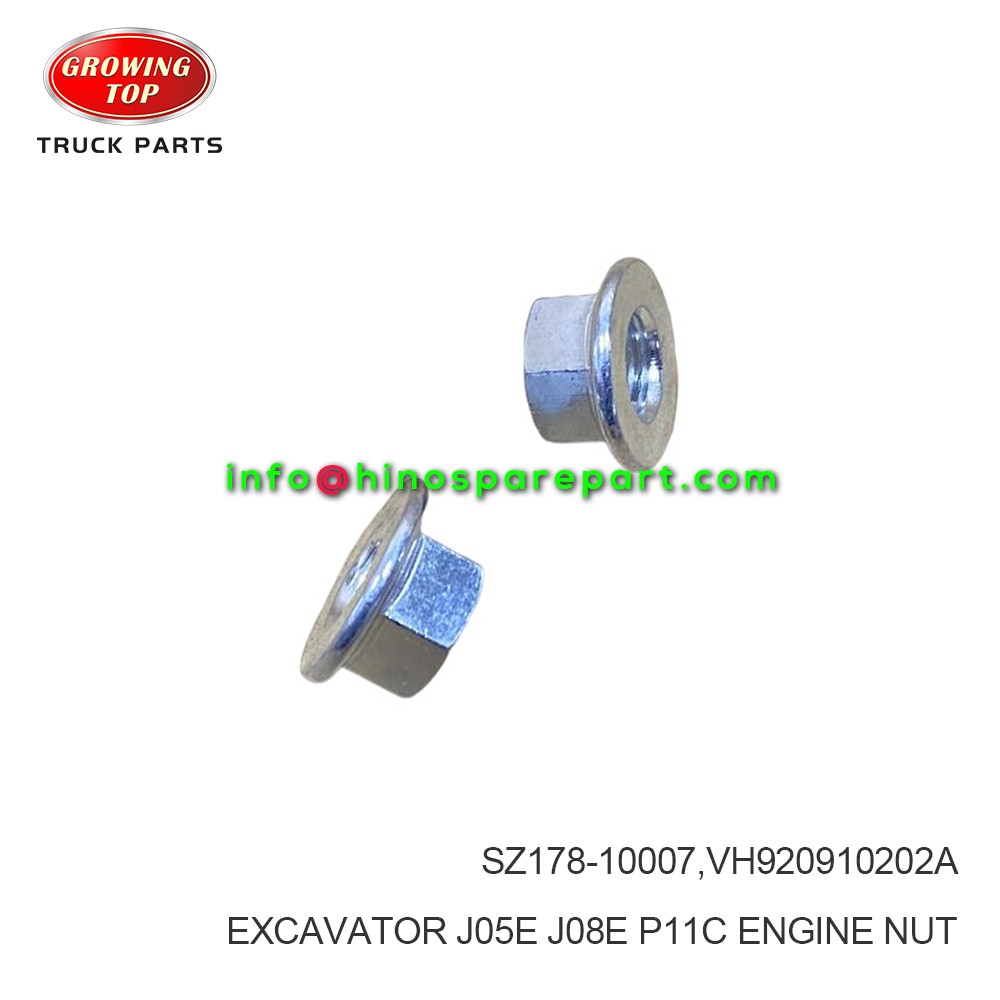 EXCAVATOR J05E J08E P11C ENGINE NUT SZ178-10007