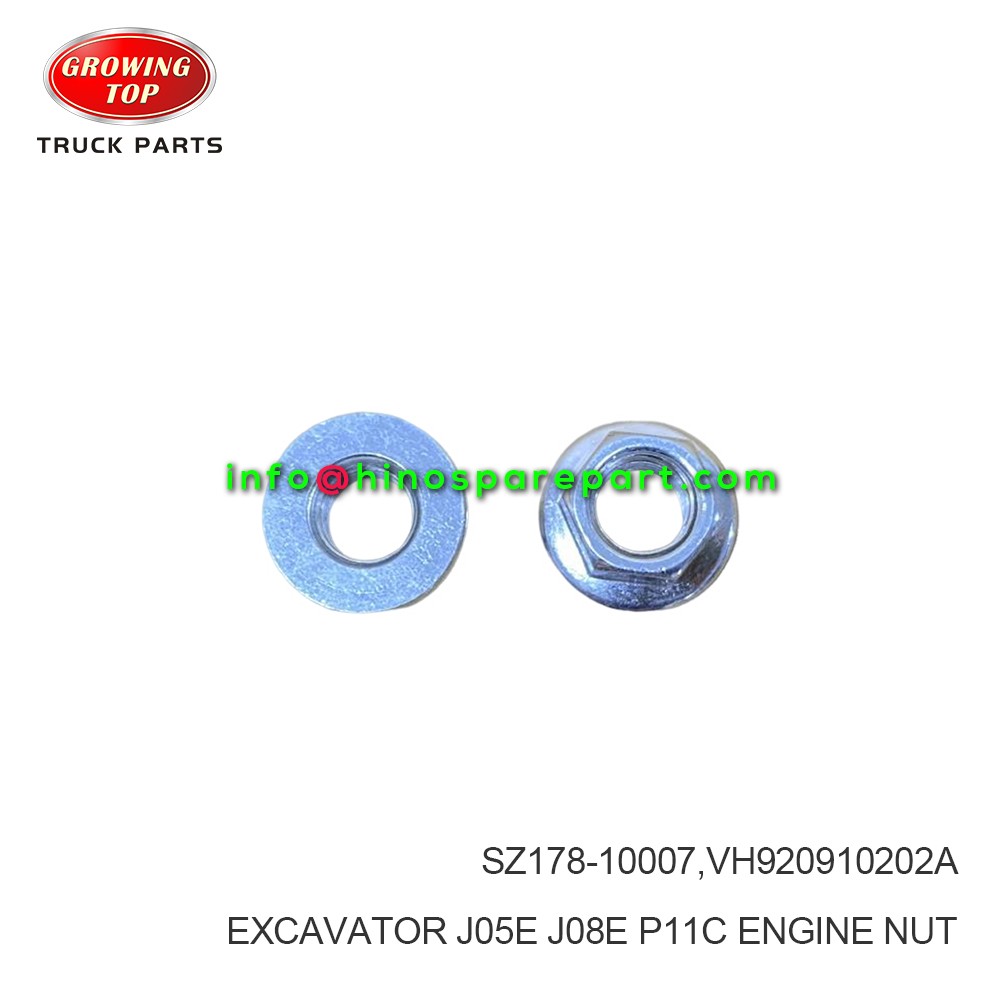 EXCAVATOR J05E J08E P11C ENGINE NUT SZ178-10007