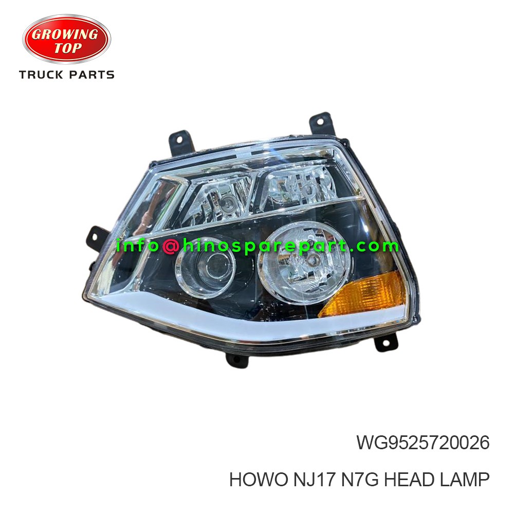 HOWO NJ17 N7G HEAD LAMP WG9525720026